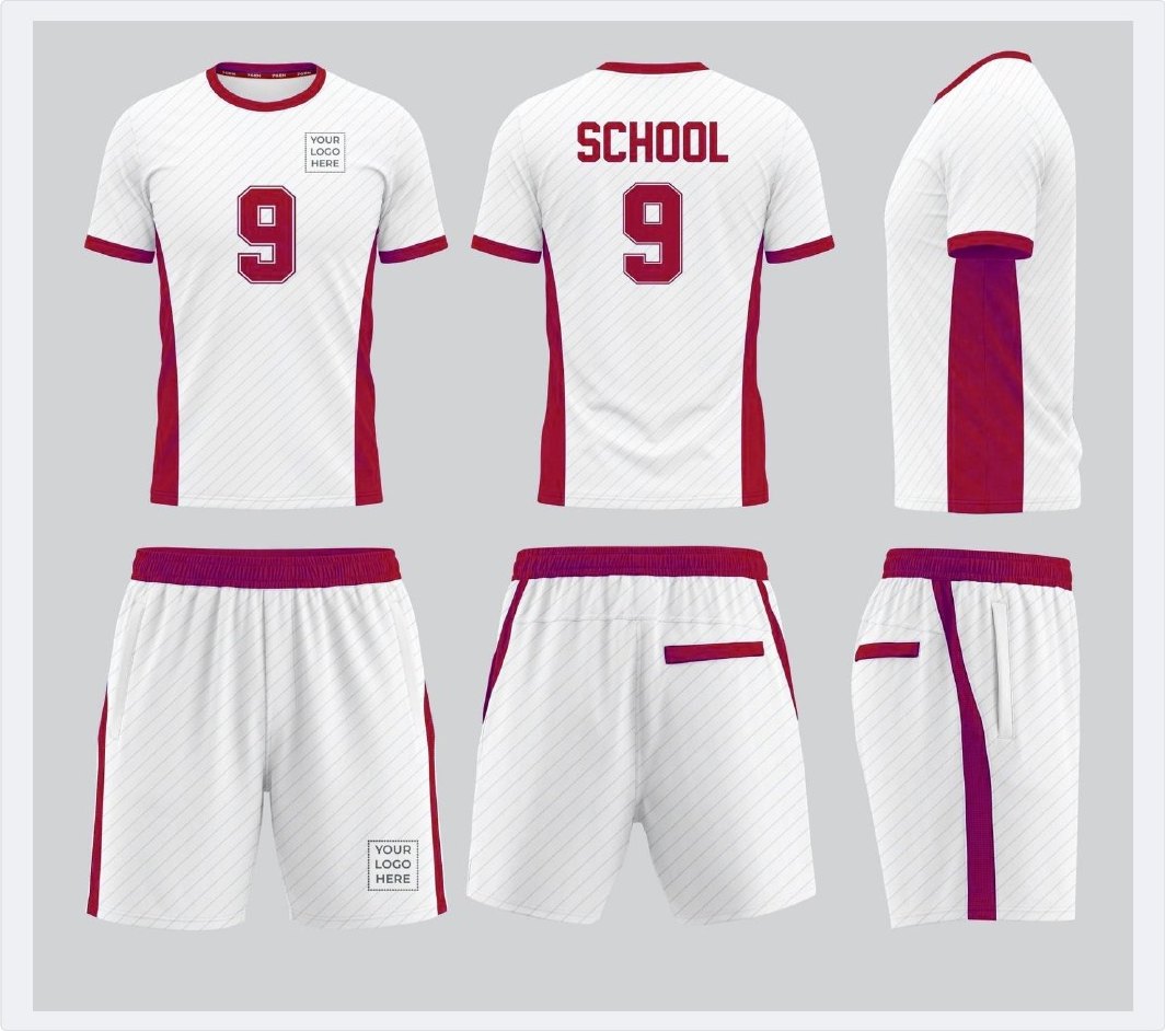 The Classic: front, back and side of the jersey and shorts