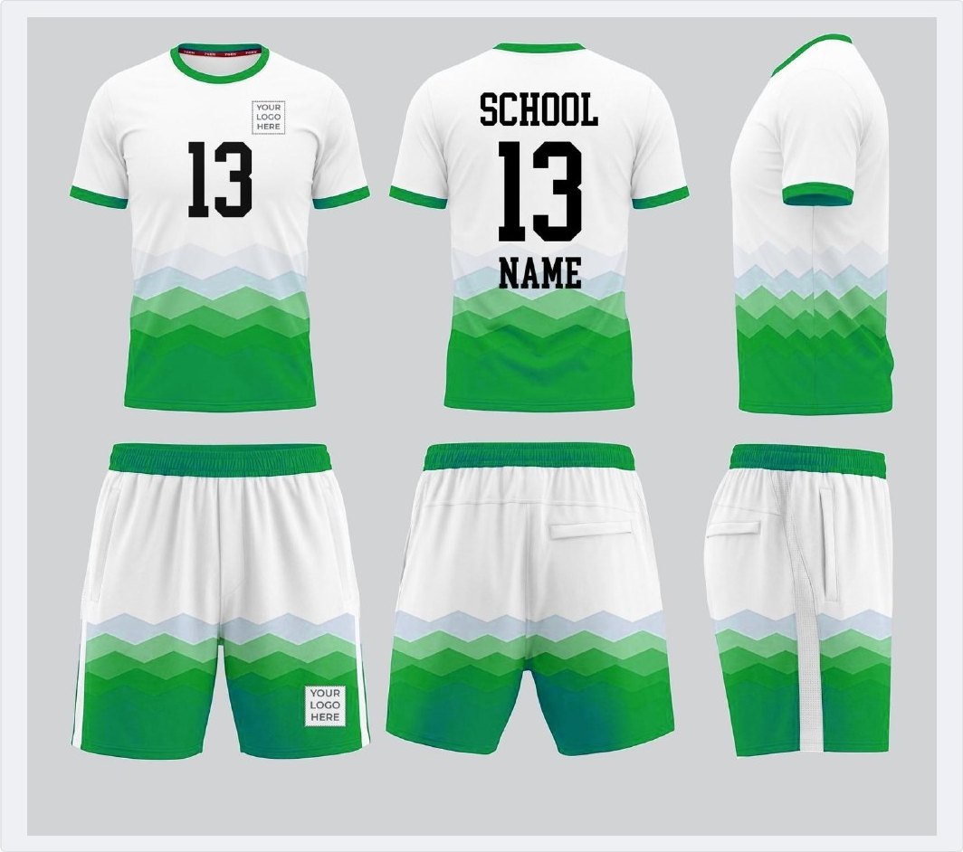 The Summit: front, back and side of the jersey and shorts